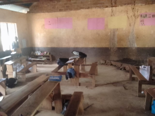 Poor classroom infrastructure before intervention