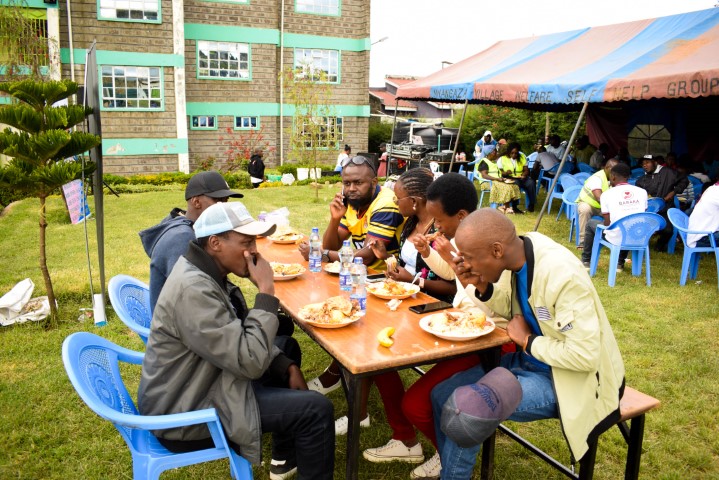 Children enjoying meals together