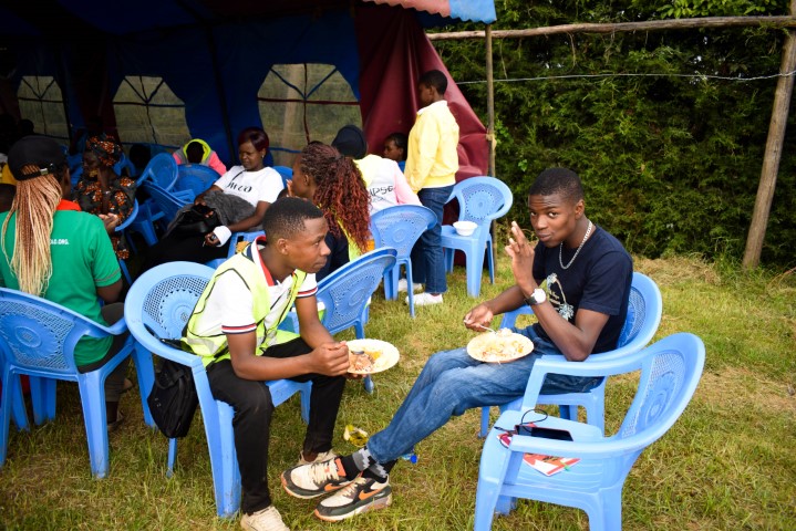 Children eating together