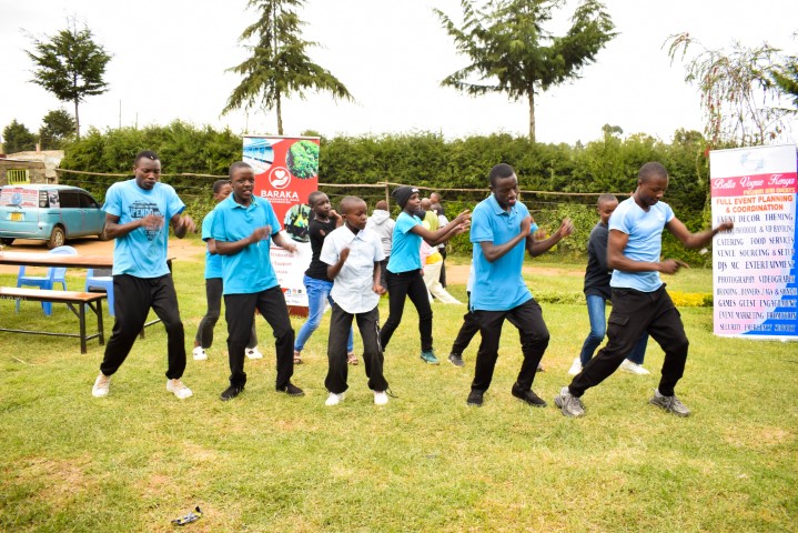 Children playing soccer